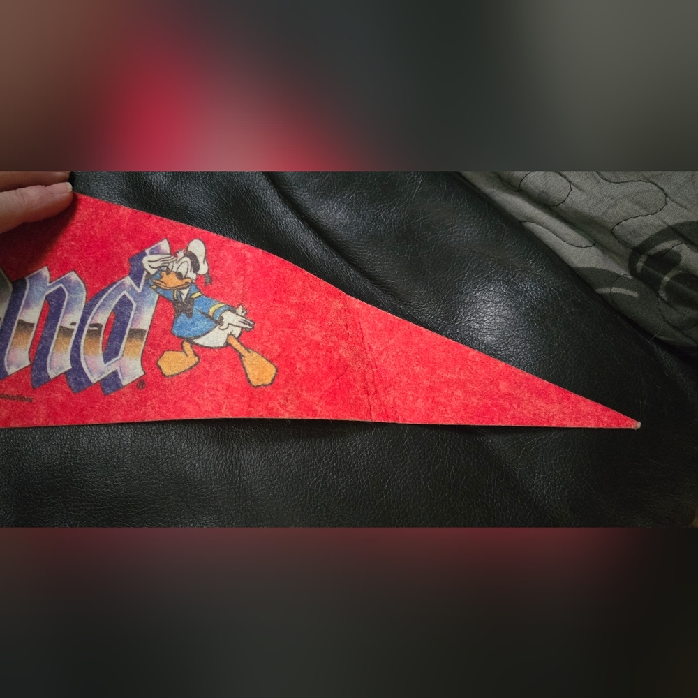 Disneyland very Vintage RARE 29" felt banner 1966 pennant - Picture 9 of 9